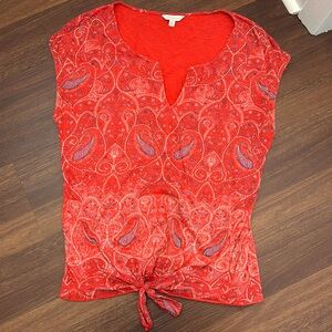 Red paisley Lucky Brand tank